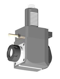 VDI 40, Angular Tool Holder, Sauter DIN 5480 Coupling, With Internal Cooling, Inverted Rotation - Left/80, ER32