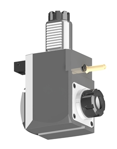 VDI 40, Angular Tool Holder, TOEM Coupling, No Internal Cooling, ER25