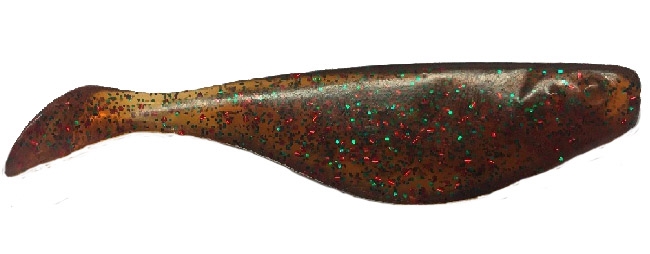 4" Shad Pumpkin  Glitter