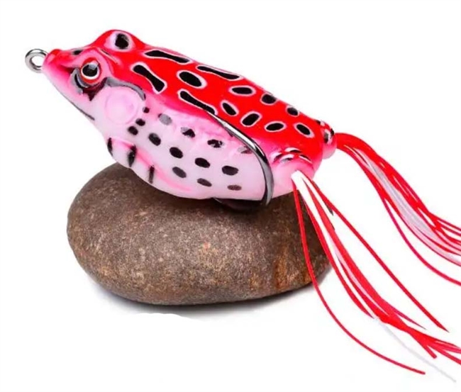 Topwater Frog Red White