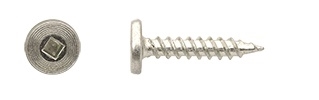 Muro - Self Drilling Screws, Wood to Metal, 10 x 1" Fine Thread, Pancake Head, #2 Square Drive, JS500 Zinc