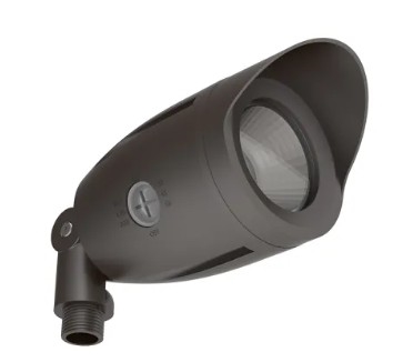 NaturaLED 9798 CCT3 Bronze 10-/15-/20 W Selectable Wattage Bullet Floodlight with 30/40/50 K Color Temperature, Knuckle Mount