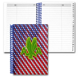 Lenticular address book with patriotic stars Prints