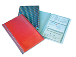 Lenticular business card file with custom, color changing