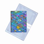 Lenticular business card holder with multi colored tropical fish, depth