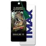 3D bookmark with Tyrannasaurous Rex dinosaur IMAx movie, depth