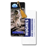 Lenticular bookmark with NASA astronaut walks on the Moon, depth