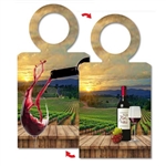 Lenticular Bottle Necker with custom design of wine bottle