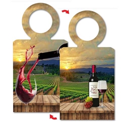 Lenticular Bottle Necker with custom design of wine bottle