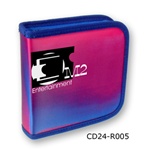 Lenticular CD case with pink and blue gradient, color changing