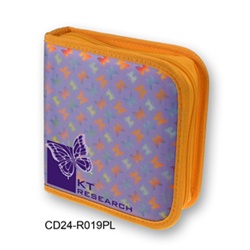 Lenticular CD case with rainbow butterflies on a purple background, color changing flip