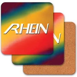 Lenticular coaster with red, yellow, green, and black, color changing