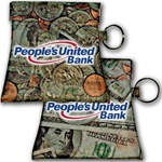 Lenticular coin purse with American paper currency to assorted coins, flip