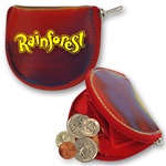 Lenticular coin purse with red, yellow, green, and black, color changing with