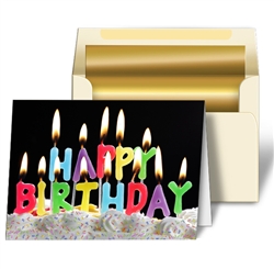 3D Lenticular Personalized Birthday Cards Image with Happy Birthday Candles