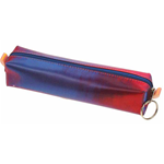 Lenticular pencil case with red and blue gradient, color changing