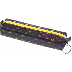 Lenticular pencil case with yellow, red, and green butterflies Images