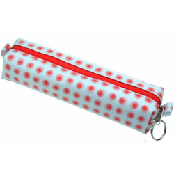Lenticular pencil case with red circles Images
