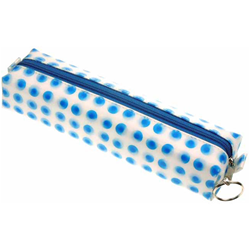 Lenticular pencil case with blue circles Images