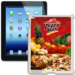 Lenticular iPad Skin for iPad 2 and iPad 3, White, with Pizza Hut Image Lantor Ltd