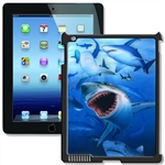 Lenticular iPad Skin for iPad 2 and iPad 3, Black, with Shark Image Lantor Ltd