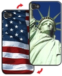 3D Lenticular iPhone Skin Statue of Liberty American Flag Printer Lantor Ltd