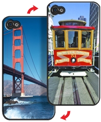 3D Lenticular iPhone Skin San Fransisco Golden Gate Bridge and Trolley Lantor Ltd