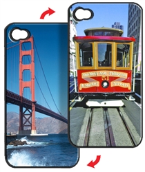 Lenticular iPhone Skin San Fransisco Golden Gate Bridge and Trolley Lantor Ltd Imprint