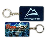Lenticular foam key chain with custom design, Coors Light and Rocky Mountains, depth