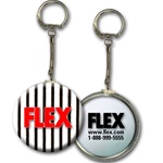 Lenticular key chain with black and white stripes, animation