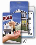Lenticular luggage tag with real estate Images