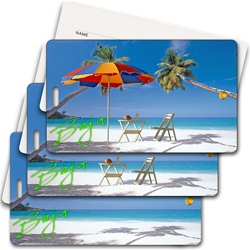 Lenticular privacy tag with palm trees Images
