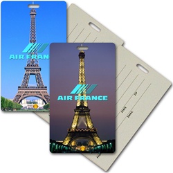 Lenticular privacy tag with Eiffel Tower Images