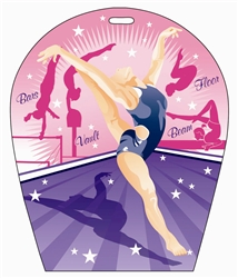 Lenticular sports luggage tag with arch-shaped, Gymnastics Sports 3d effect