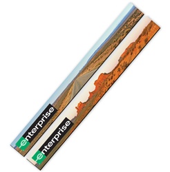 3D Lenticular Magnetic Strip Monument Valley Utah, wide open road, red clay rocks, plateaus, and tumbleweeds, flip