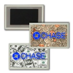 Lenticular Magnet in Acrylic Frame USA American money, currency, dollars and coins, flip