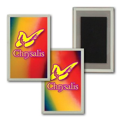 Lenticular Magnet in Acrylic Frame Multi Colors with red, yellow, blue, and green, color changing