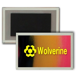 Lenticular Magnet Acrylic Frame with red, yellow, and black gradient, color changing