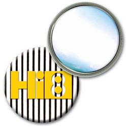 Lenticular mirror with black and white stripes, animation