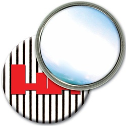 Lenticular mirror with black and white stripes, animation