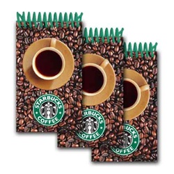 Lenticular mini notebook with Starbucks coffee cup spins around, animation