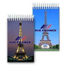 Lenticular mini notebook with Eiffel Tower in Paris, France, Europe at day and night, flip