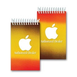 Lenticular mini notebook with brown, yellow, and orange, color changing with
