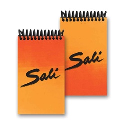 Lenticular mini notebook with yellow and orange gradient, color changing with