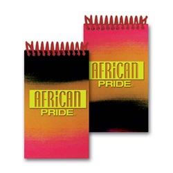 Lenticular mini notebook with red, yellow, and black gradient, color changing