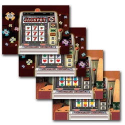 Stock Lenticular Animation Postcards, 4 x 6 inches, Las Vegas Casino Slot Machine