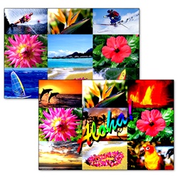 Lenticular Direct Mailer Examples, 4 x 6 , Tropical Hawaiian Photograph Collage