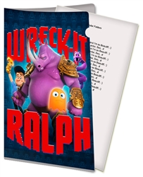 Lenticular Presentation Folder, size 9 x 12 inches, Wreck-It Ralph, custom design.