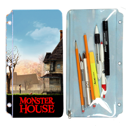 Lenticular Pencil Pouch with Monster House design