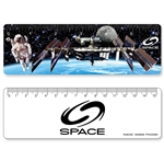 Lenticular Ruler with space station 3D image
